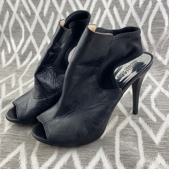 MICHAEL by Michael Kors Open Toe Slingback Heeled Shoes Black - Picture 1 of 6